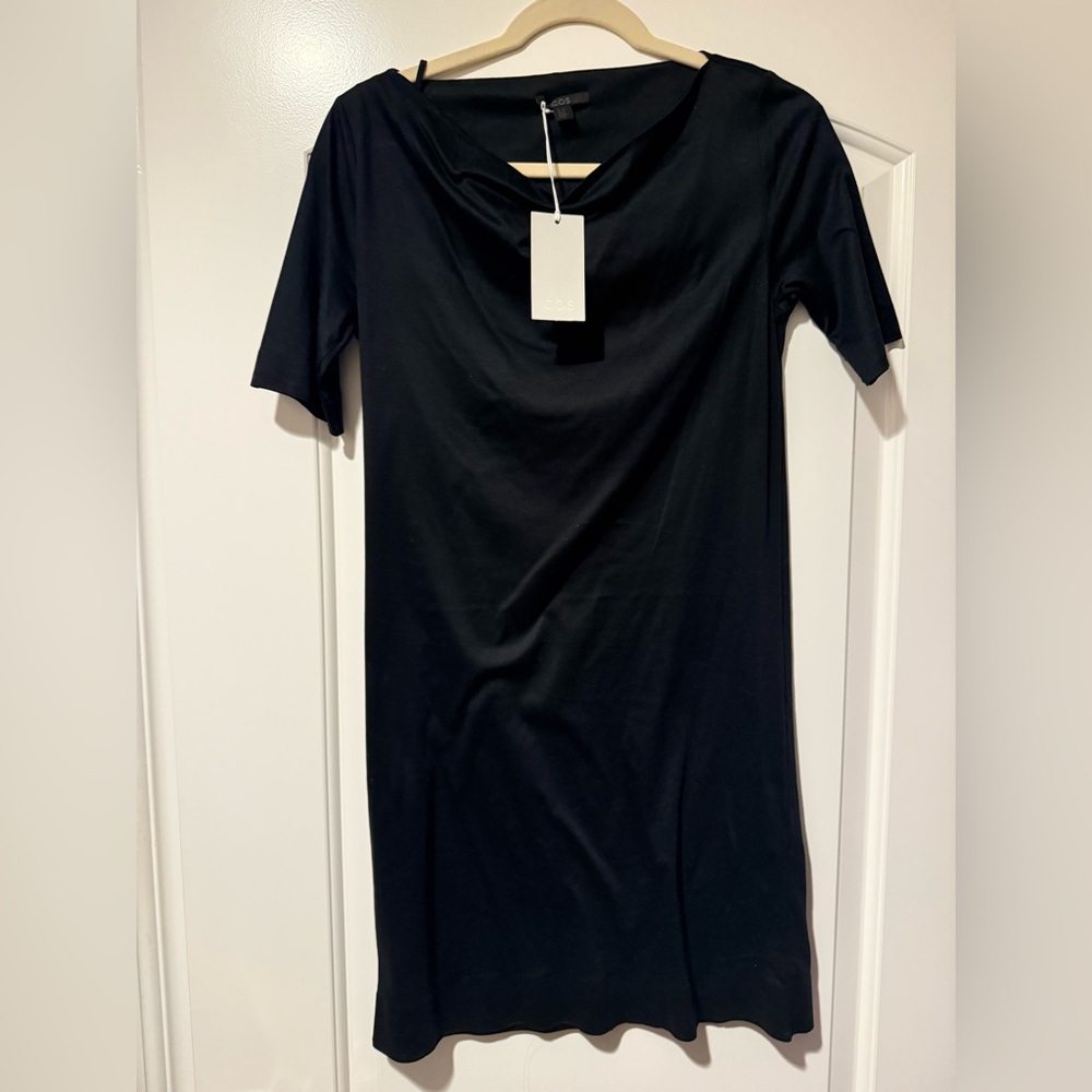 COS Short Sleeves Black Dress Size XS NWT